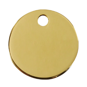 Brass Circle Pet Tag - Birdham Animal Feeds