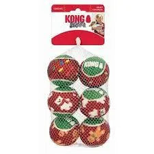 Kong Holiday Squeakair Balls - 6 Pack - Birdham Animal Feeds