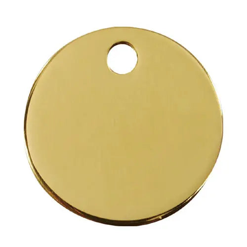 Brass Circle Pet Tag - Birdham Animal Feeds