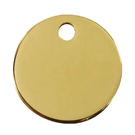 Brass Circle Pet Tag - Birdham Animal Feeds