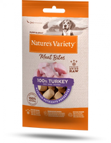 Natures Variety Freeze Dried Turkey Meat Bites - Birdham Animal Feeds