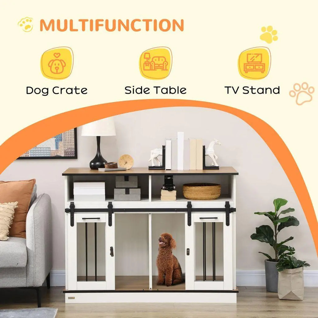 Dog Crate Furniture for Small and Large Dogs with Movable Divider - Birdham Animal Feeds