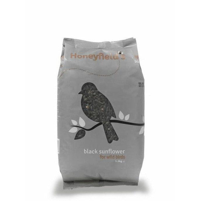 Honeyfields Black Sunflower for Wild Birds 1.1kg - Birdham Animal Feeds