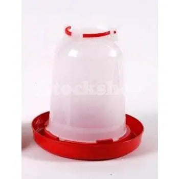 Economy Red and White Poultry Drinker  - Birdham Animal Feeds