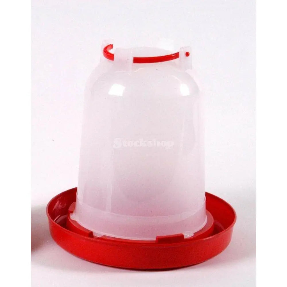 Economy Red and White Poultry Drinker  - Birdham Animal Feeds