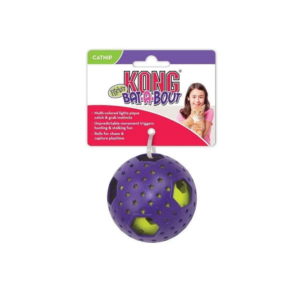 Kong Bat-A-Bout Flicker Disco Ball  - Birdham Animal Feeds