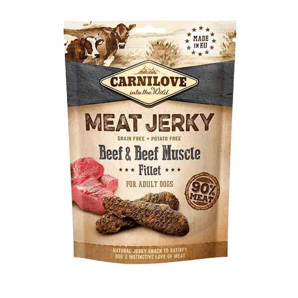 Carnilove Jerky Beef with Beef Muscle Fillet - Birdham Animal Feeds