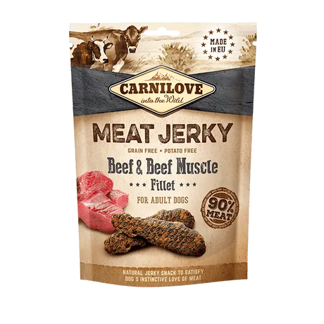 Carnilove Jerky Beef with Beef Muscle Fillet - Birdham Animal Feeds