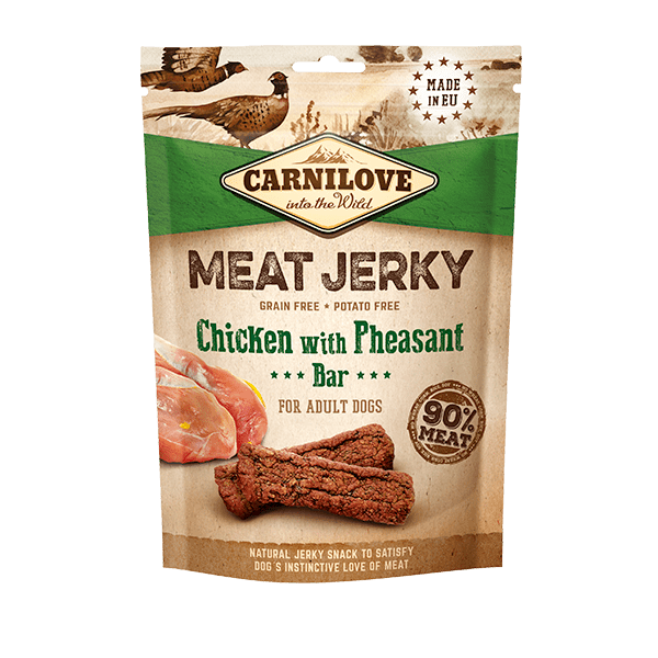 Carnilove Jerky Chicken with Pheasant Bar - Birdham Animal Feeds