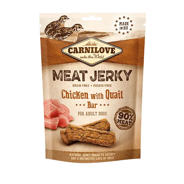 Carnilove Jerky Chicken with Quail Bar - Birdham Animal Feeds