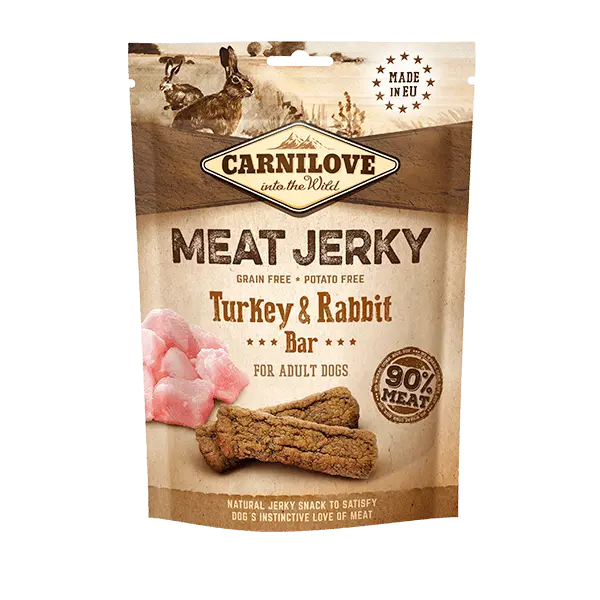 Carnilove Jerky Turkey with Rabbit Fillet Bar - Birdham Animal Feeds
