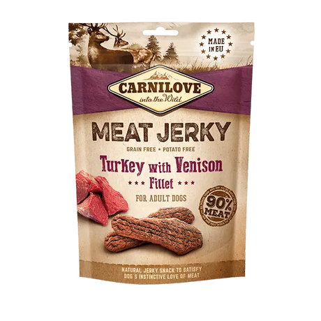 Carnilove Jerky Turkey with Venison Fillet - Birdham Animal Feeds