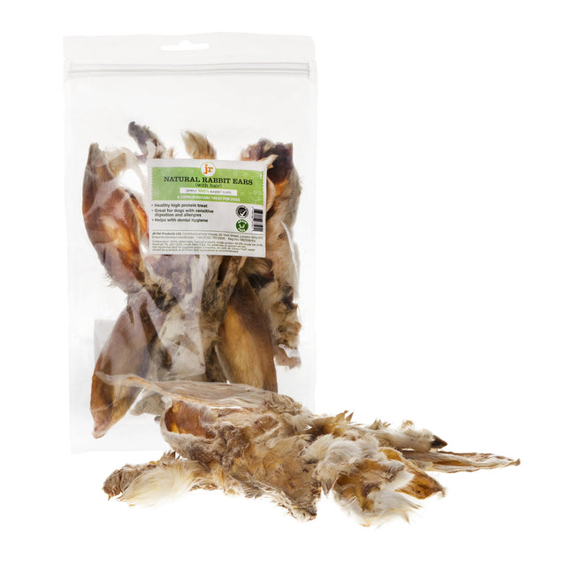 Rabbit Ears with Hair 100g  - Birdham Animal Feeds