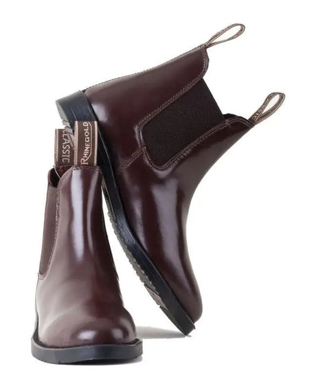 Rhinegold Classic Leather Childrens Jodhpur Boots - Birdham Animal Feeds
