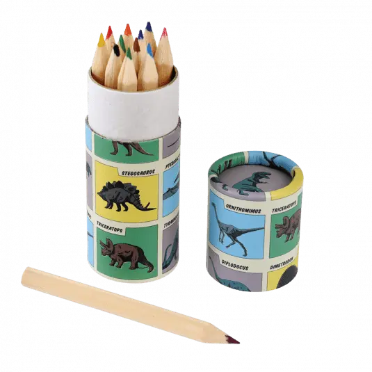 Dinosaur Colouring Pencils (Set of 12) - Birdham Animal Feeds